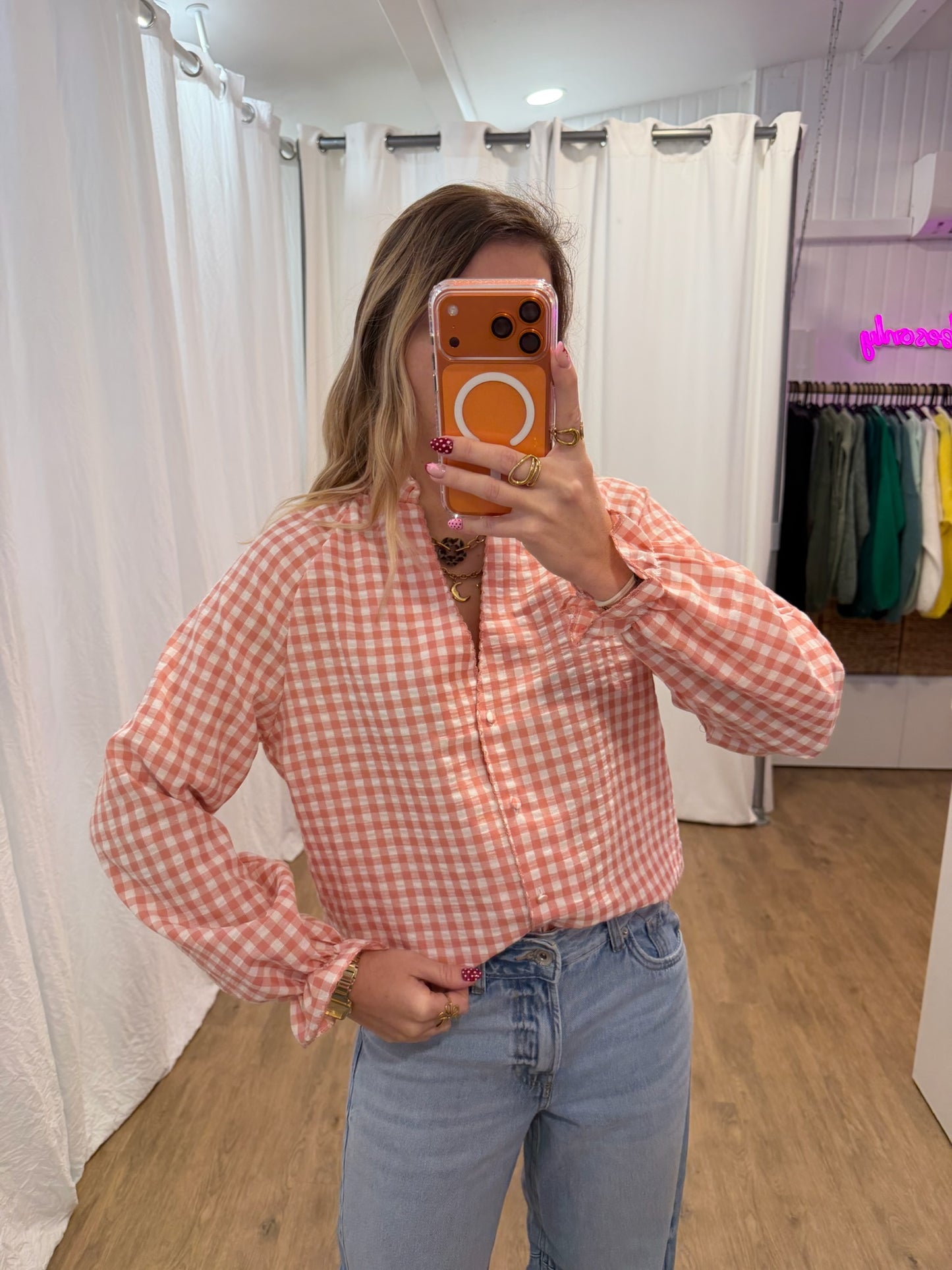 Blouse LENNY vichy rose