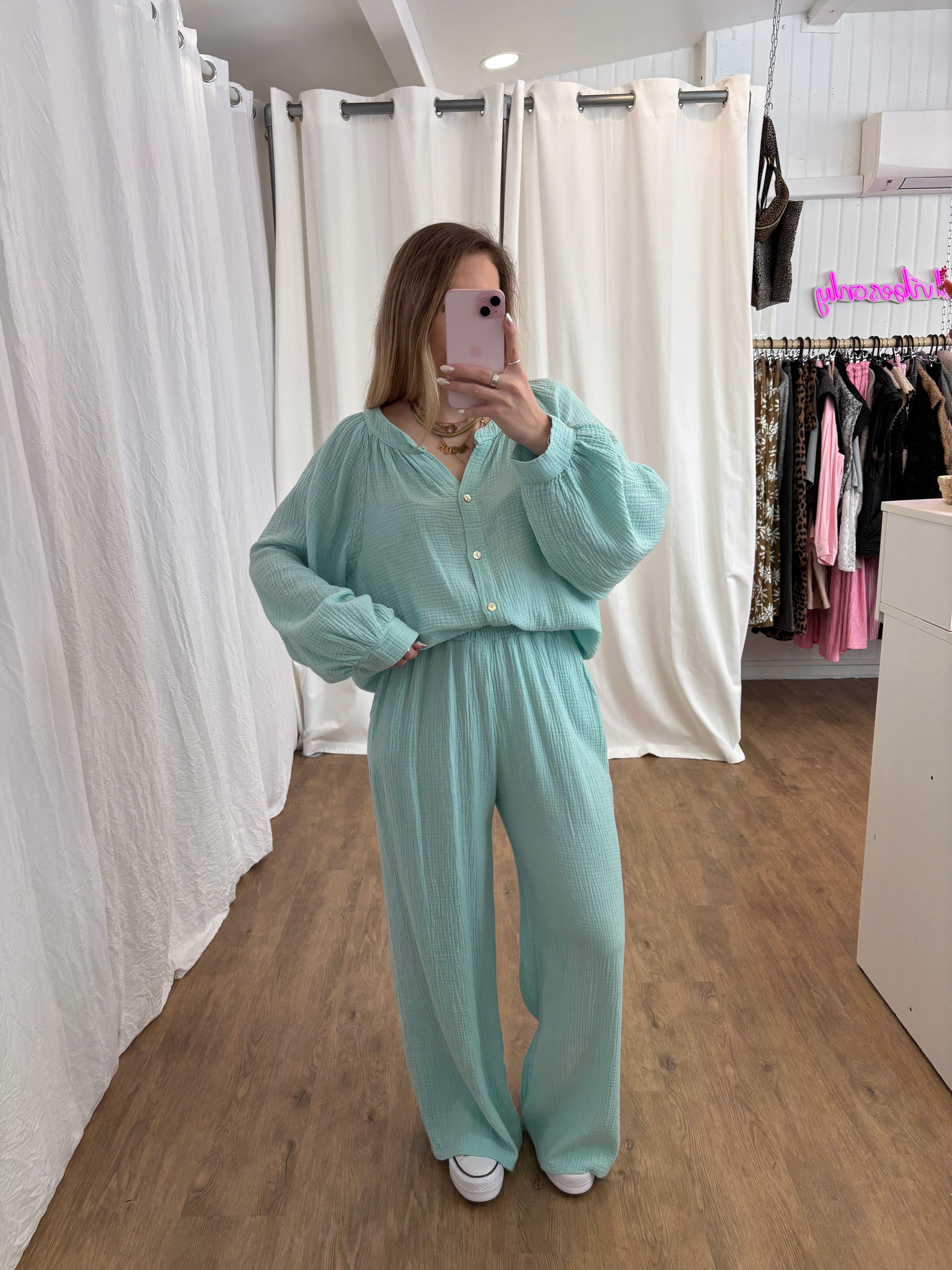 Pantalon LYA Vert d'eau