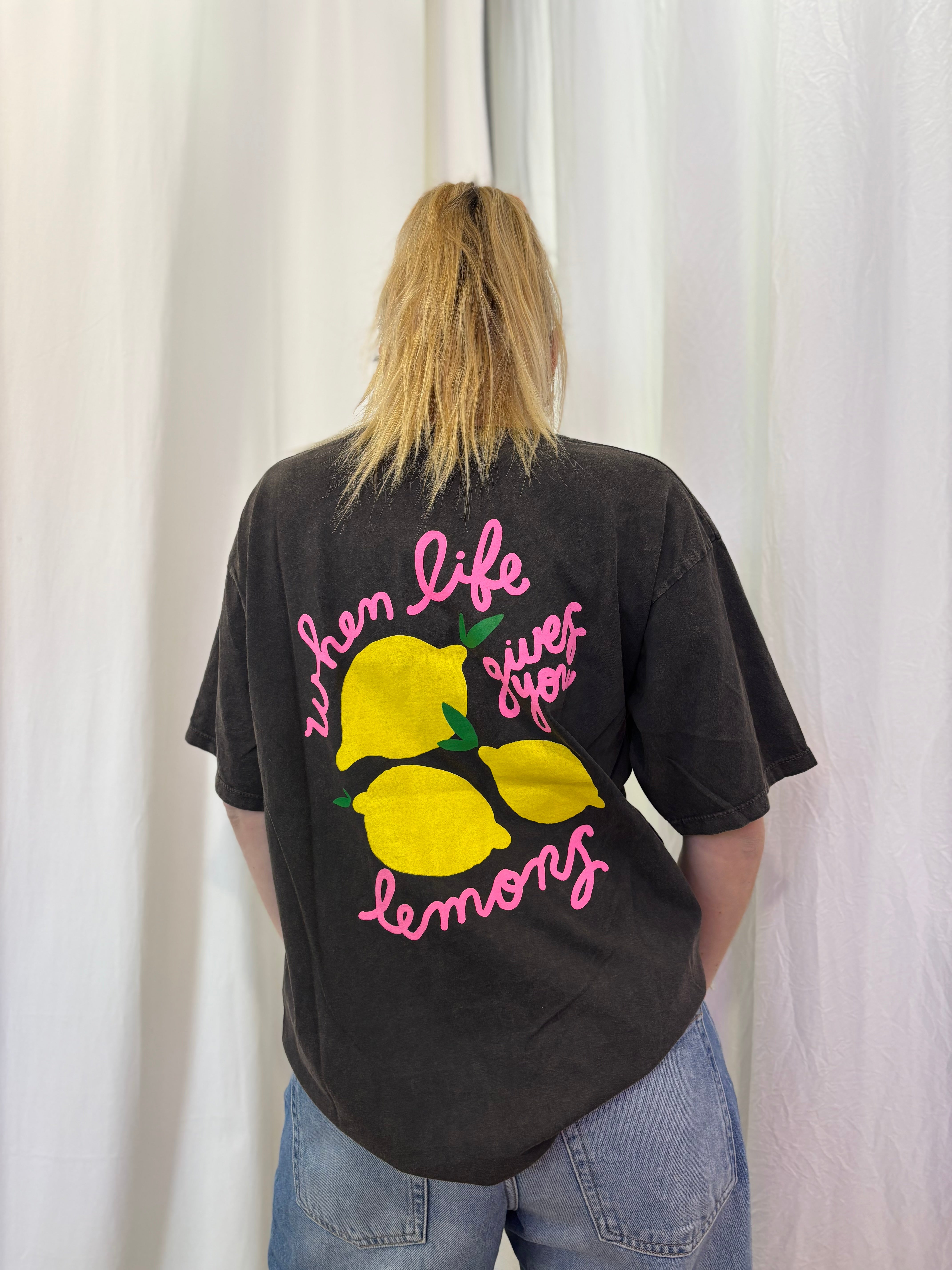 T-shirt LEMONS Noir •