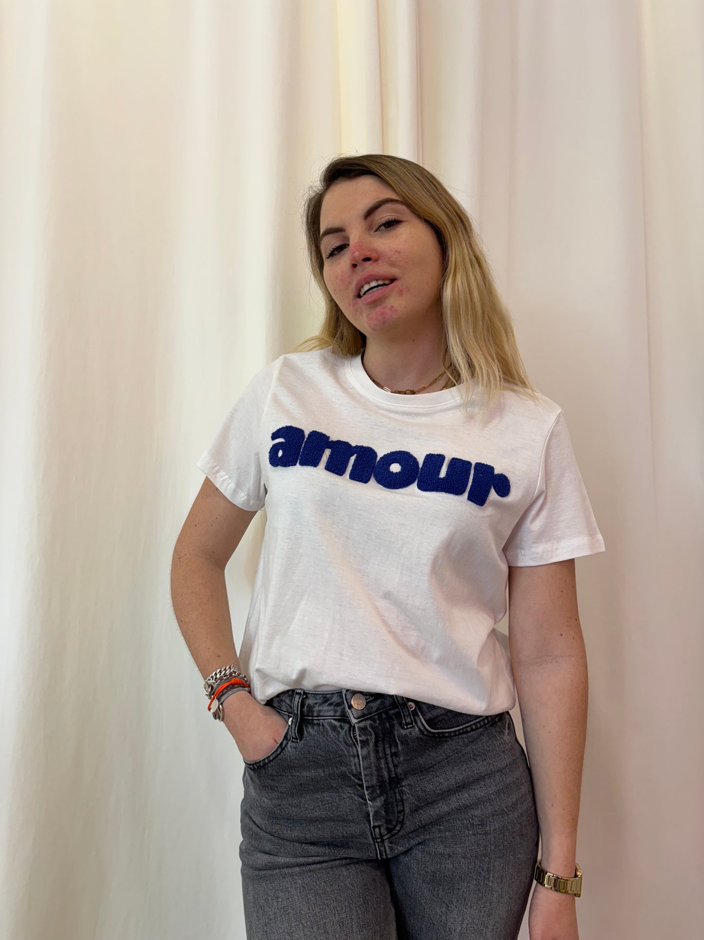 T-shirt AMOUR Bleu roi