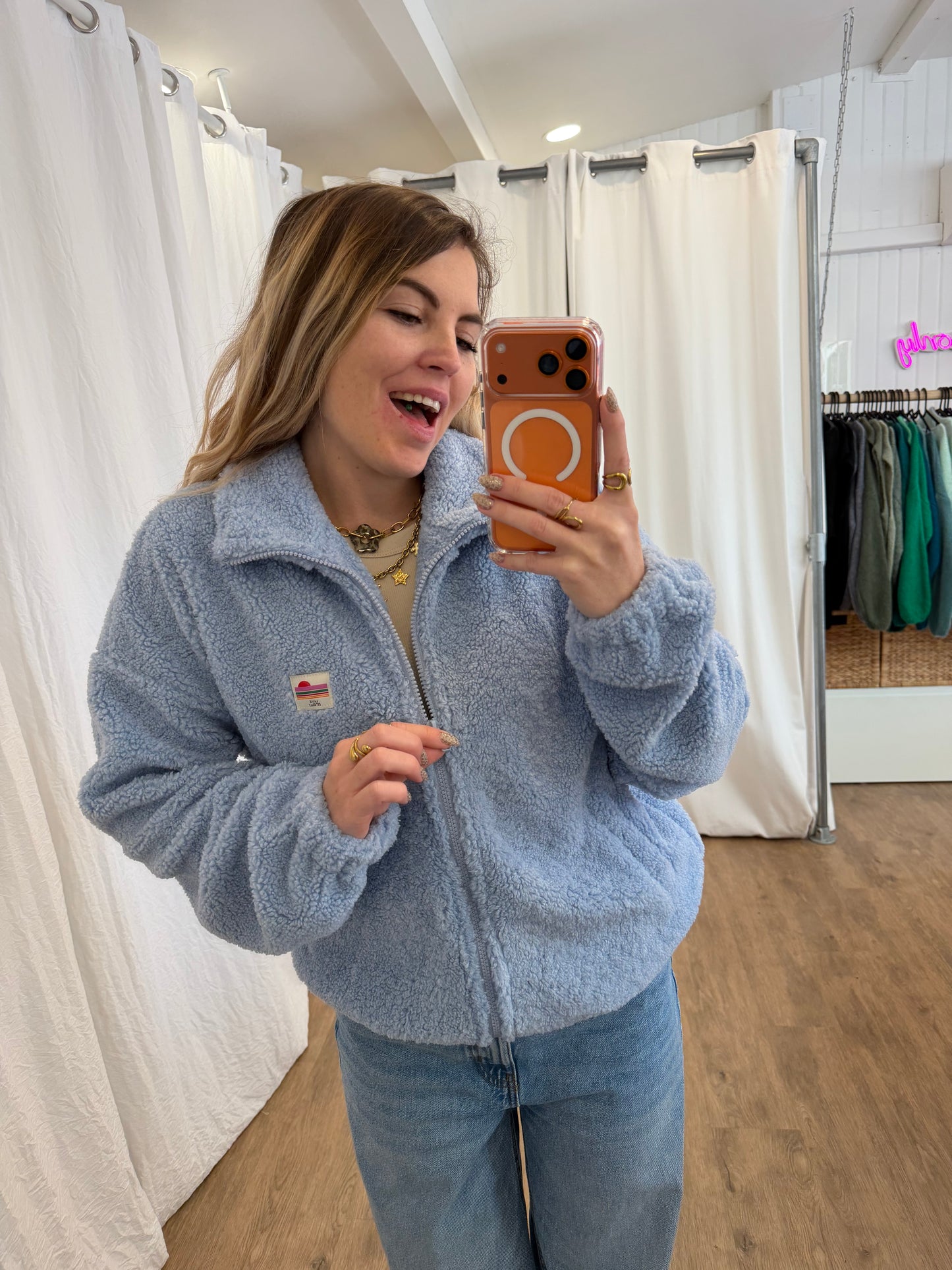 Veste polaire AVA Bleu Ciel