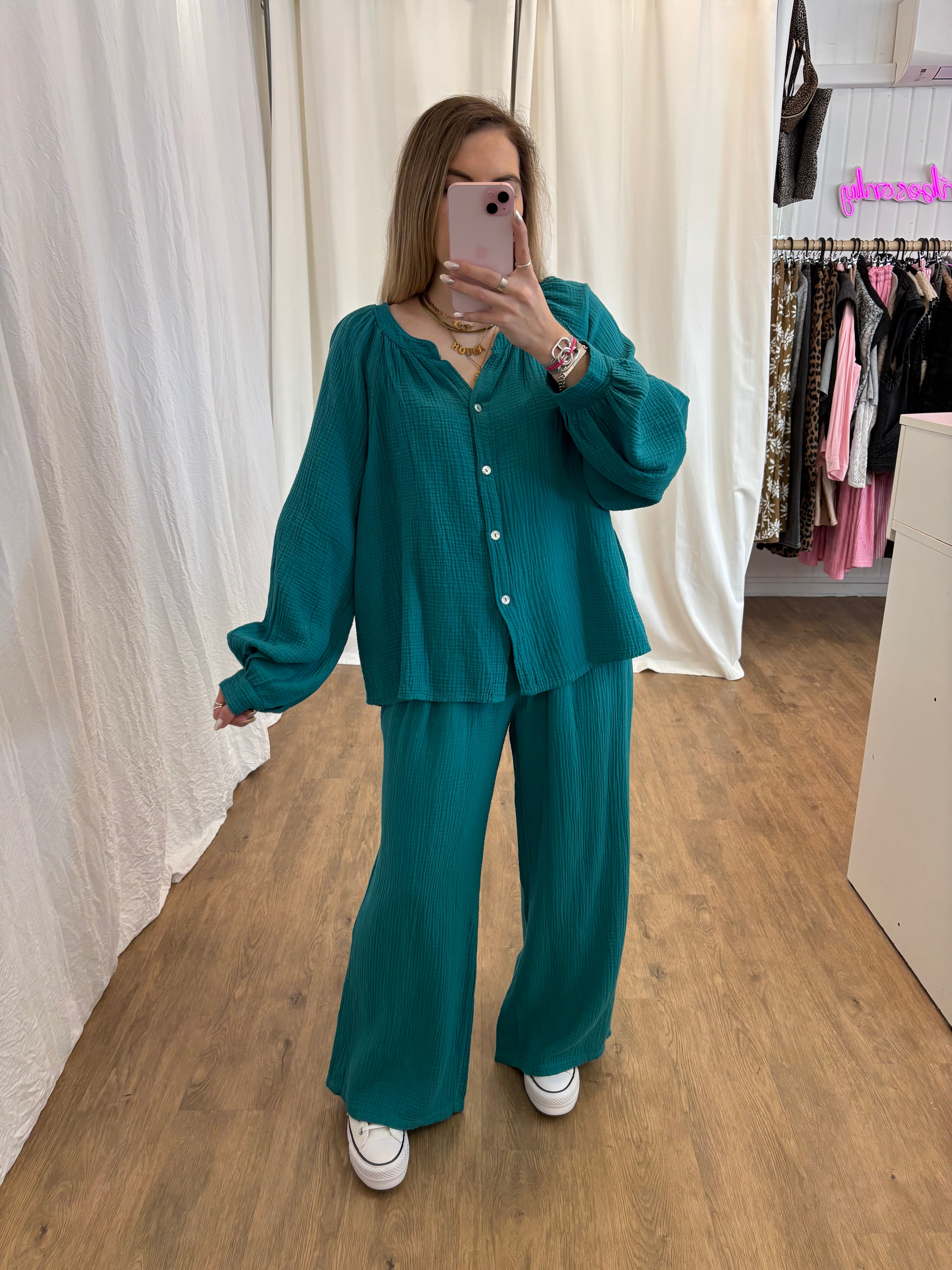 Pantalon LYA Bleu canard
