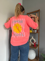 T-shirt AMOUR AU SOLEIL Corail