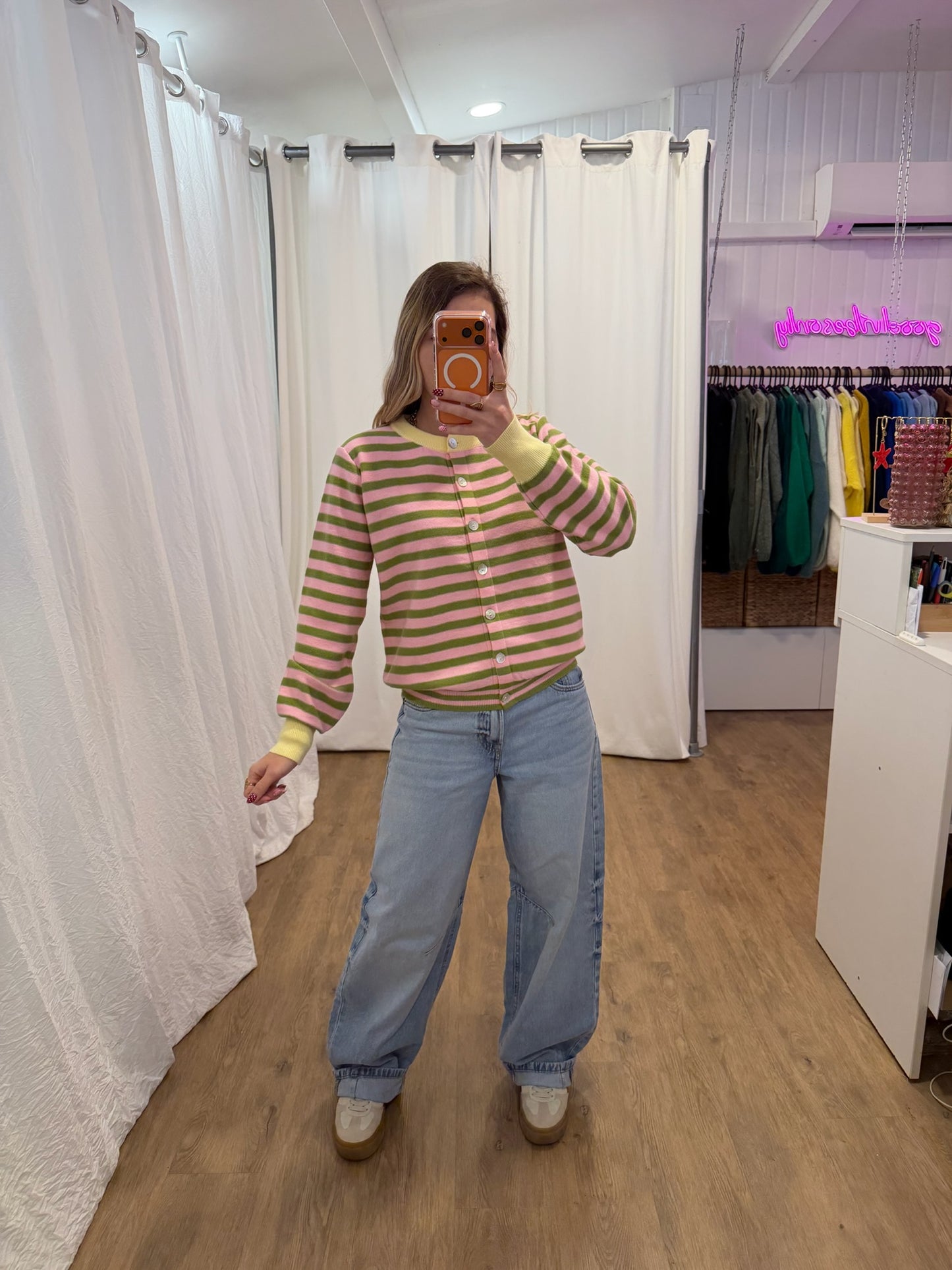 Gilet GIGI Vert/Rose/Jaune