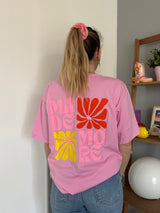 T-shirt MADE FOR MORE Rose ••