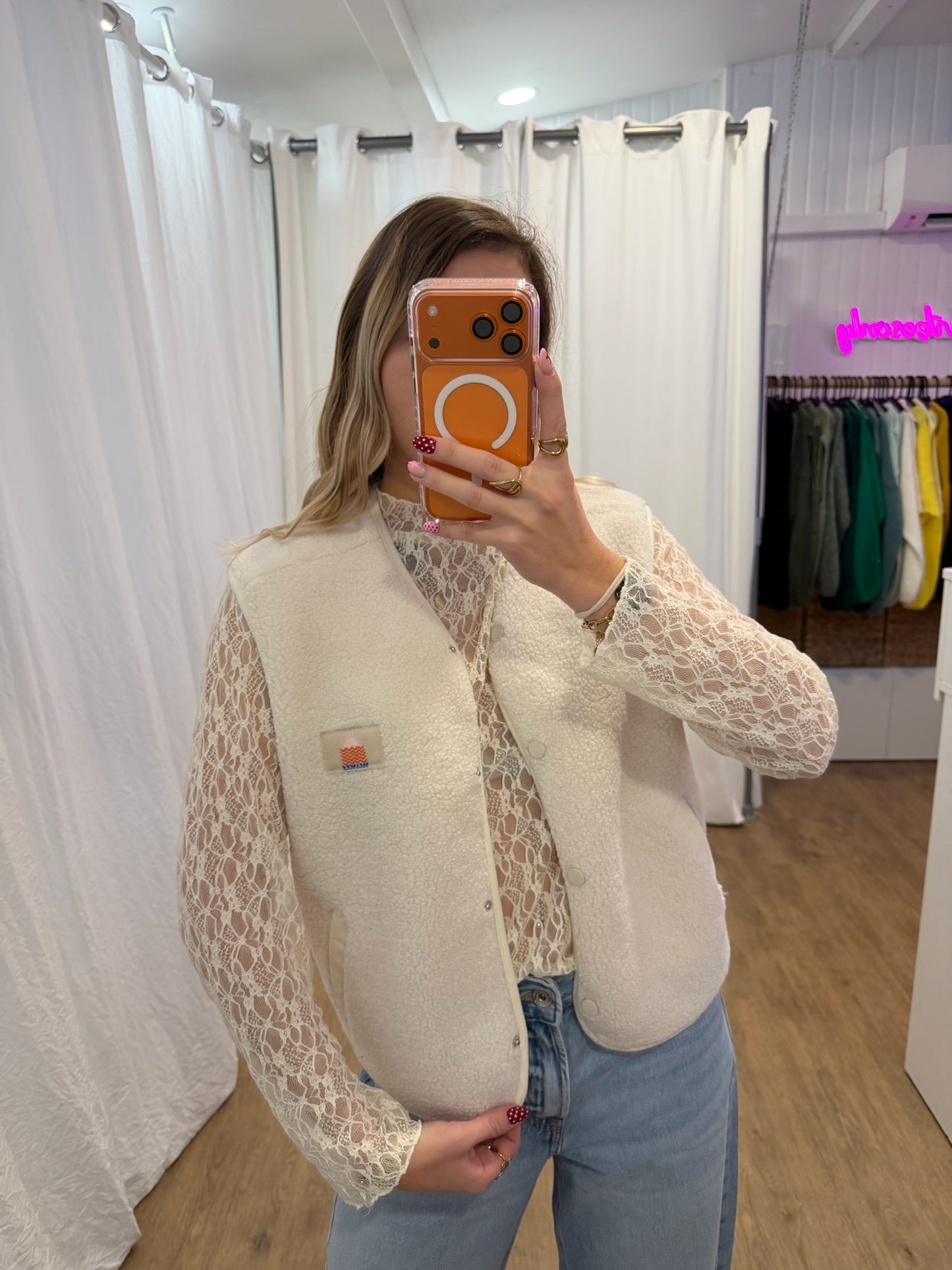 Gilet sans manches ANNA Écru