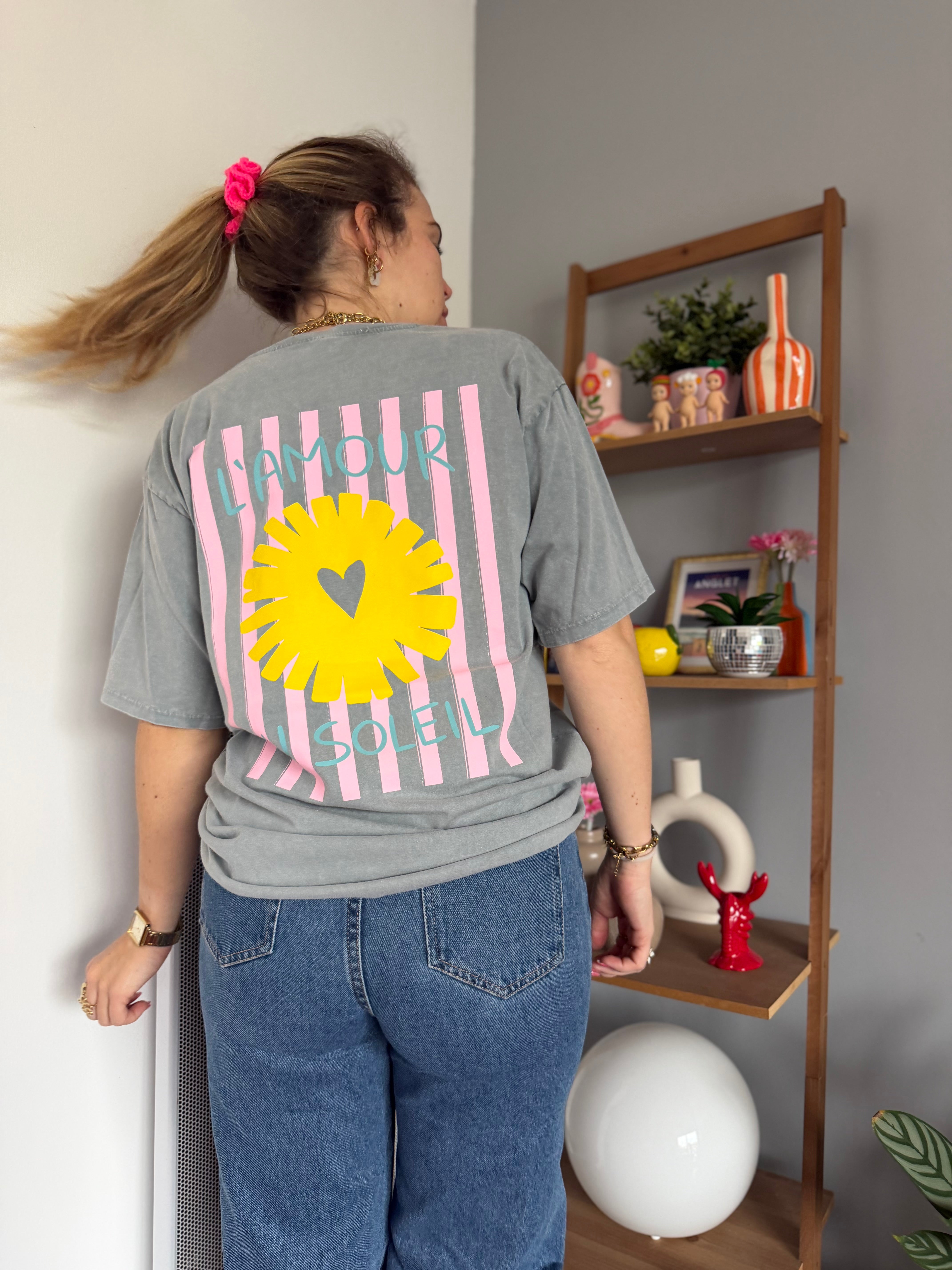 T-shirt AMOUR AU SOLEIL Gris