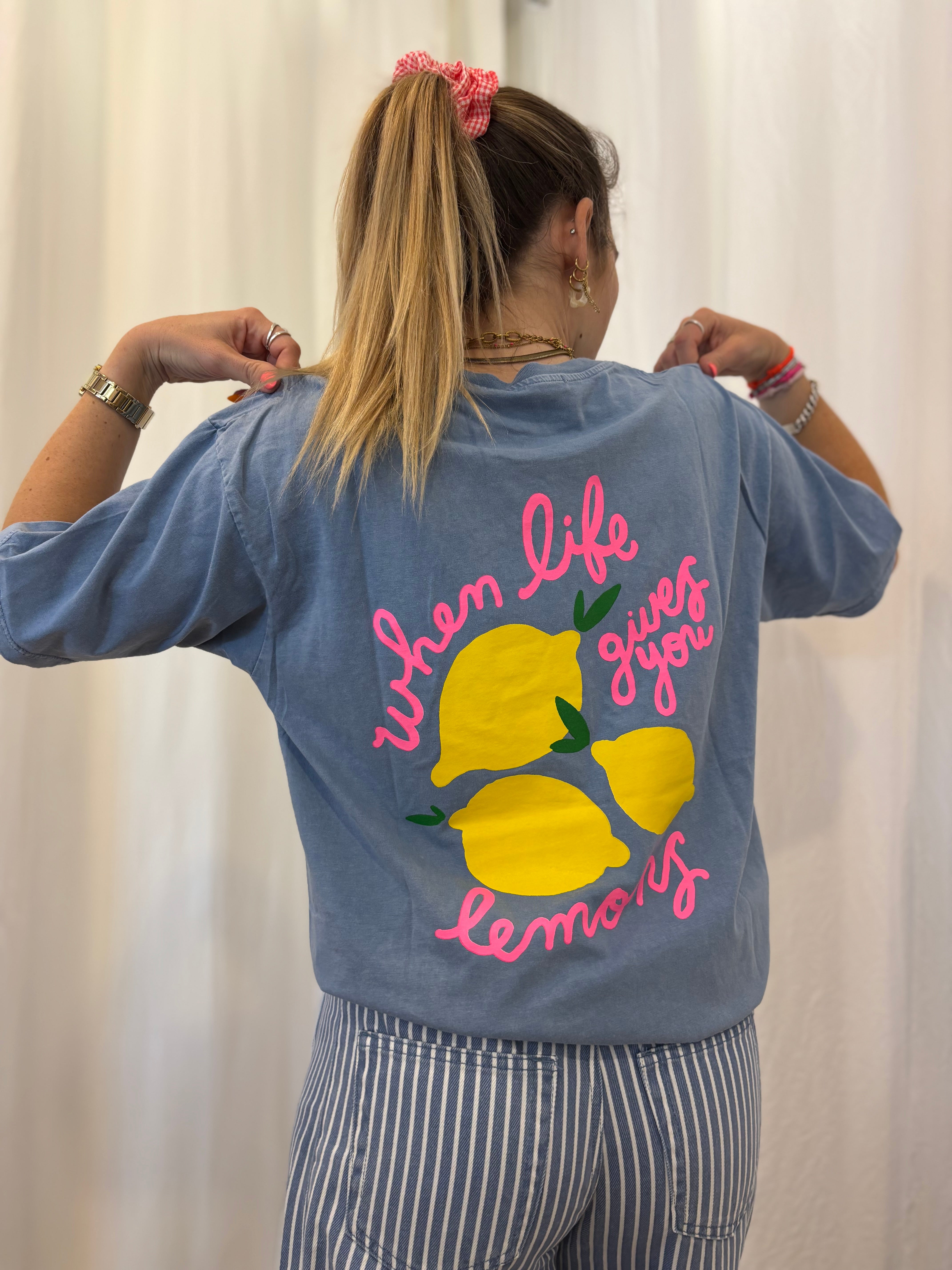 T-shirt LEMONS Bleu •