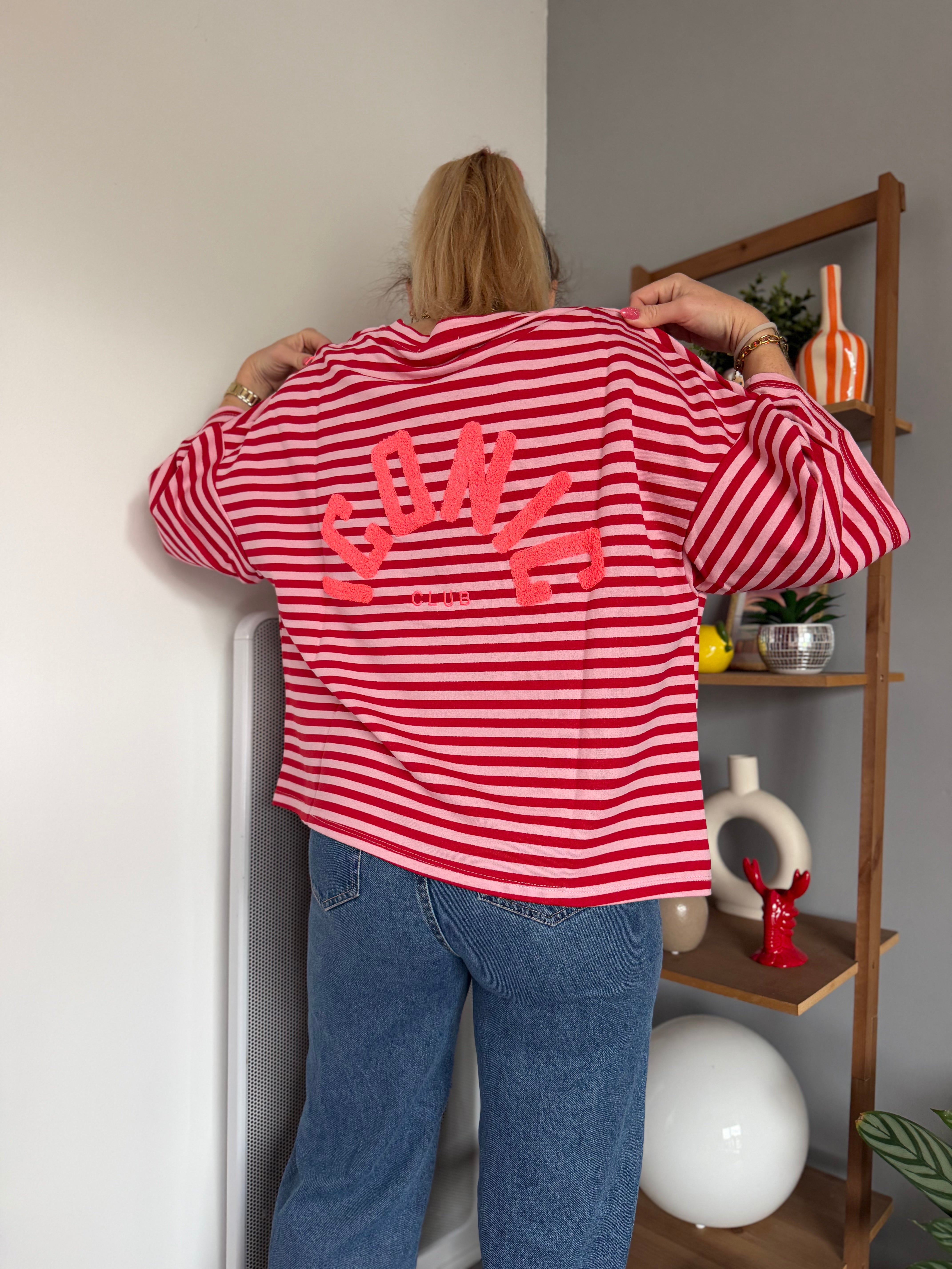 T-shirt marinière ICONIC Rouge + Rose