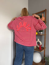 T-shirt marinière ICONIC Rouge + Rose