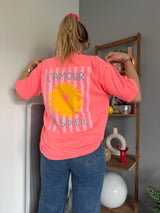 T-shirt AMOUR AU SOLEIL Corail