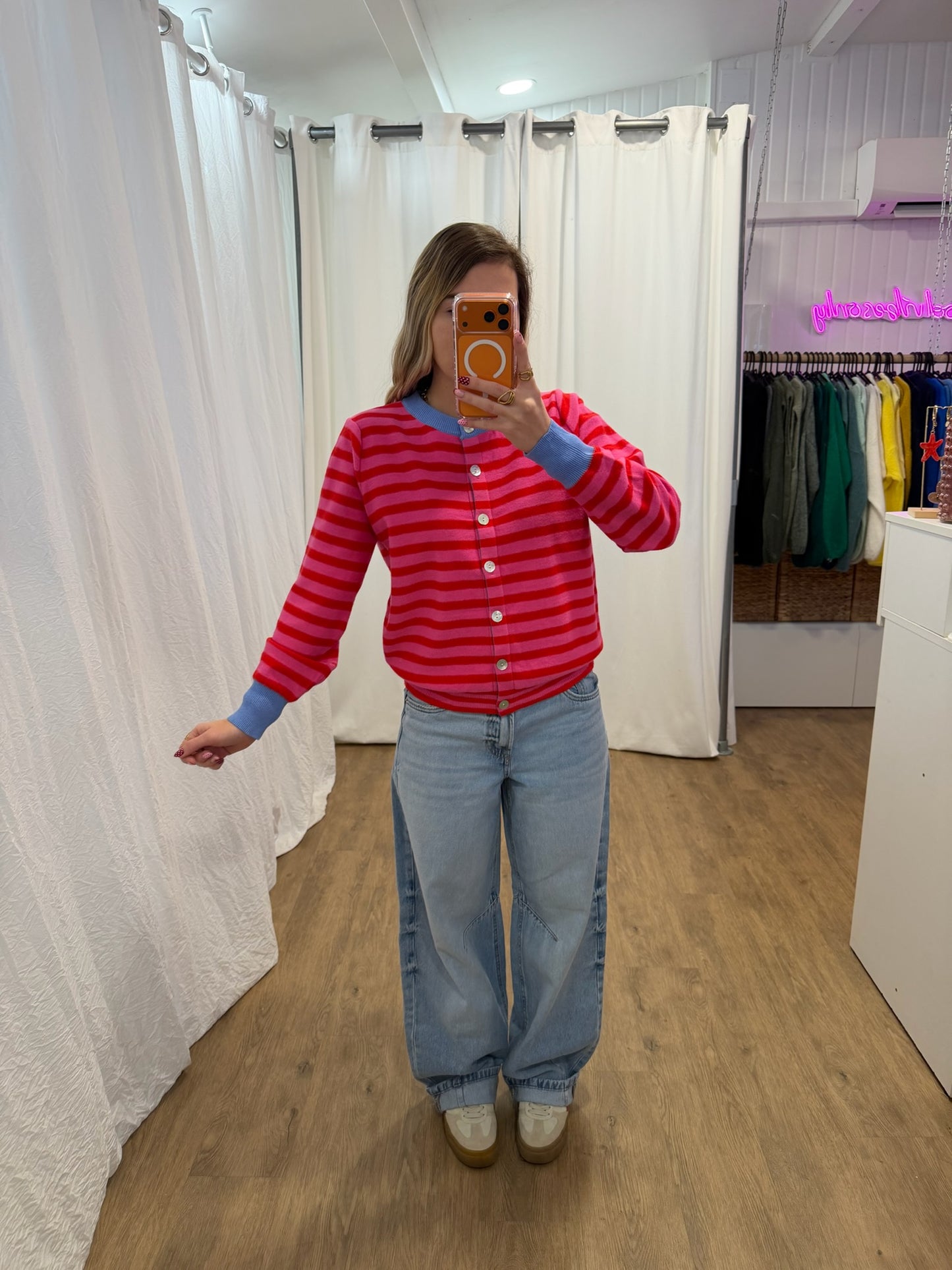 Gilet GIGI Rose/Rouge/Bleu