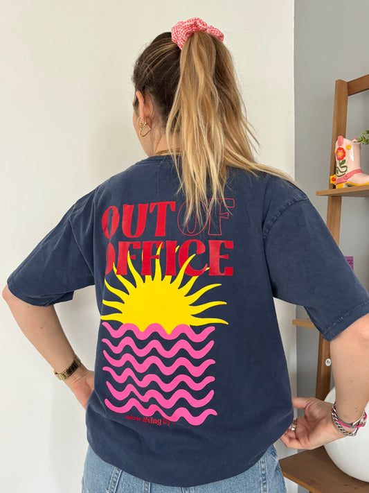 T-shirt OUT OF OFFICE Bleu marine