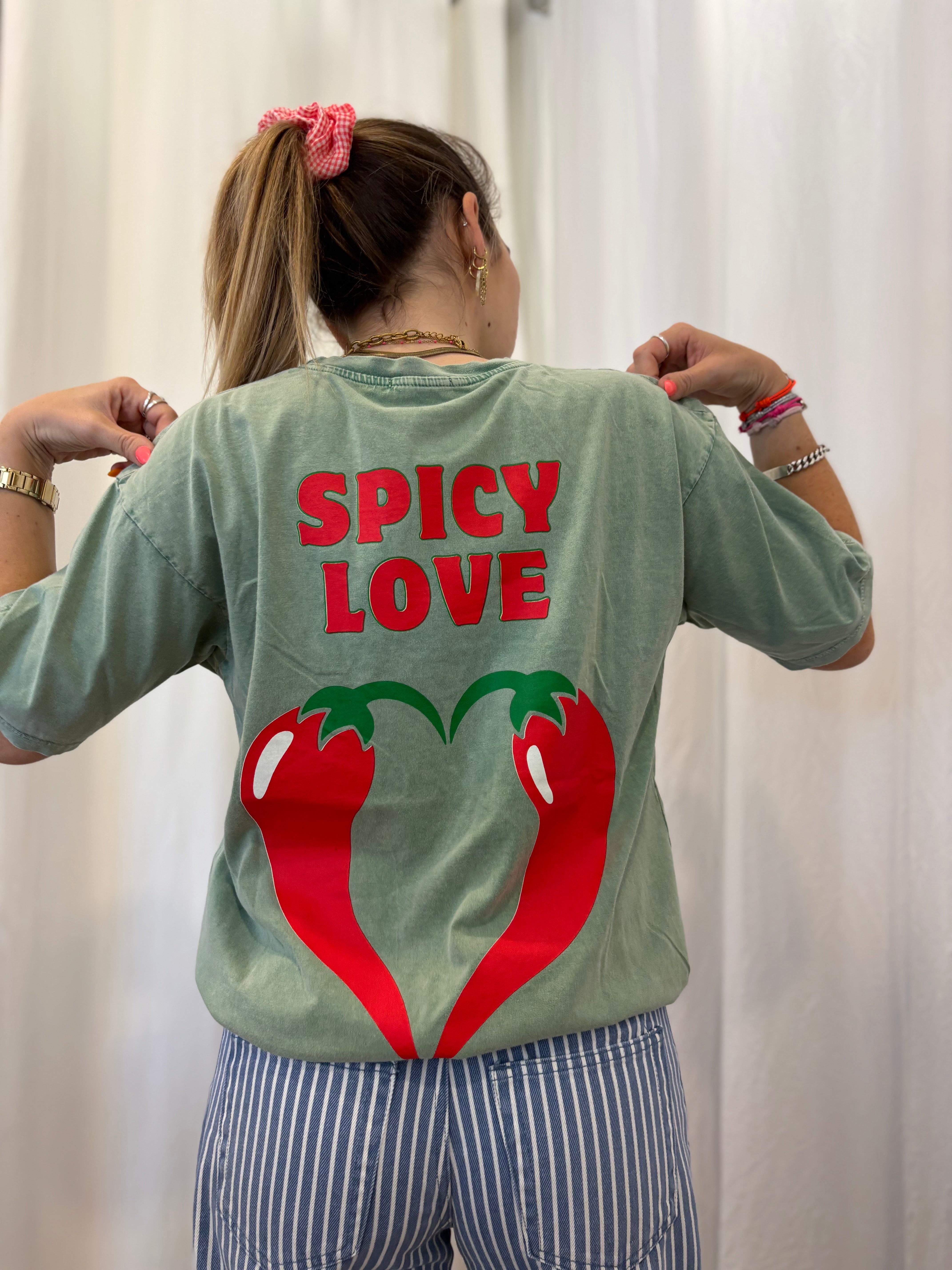 T-shirt SPICY LOVE Vert ••