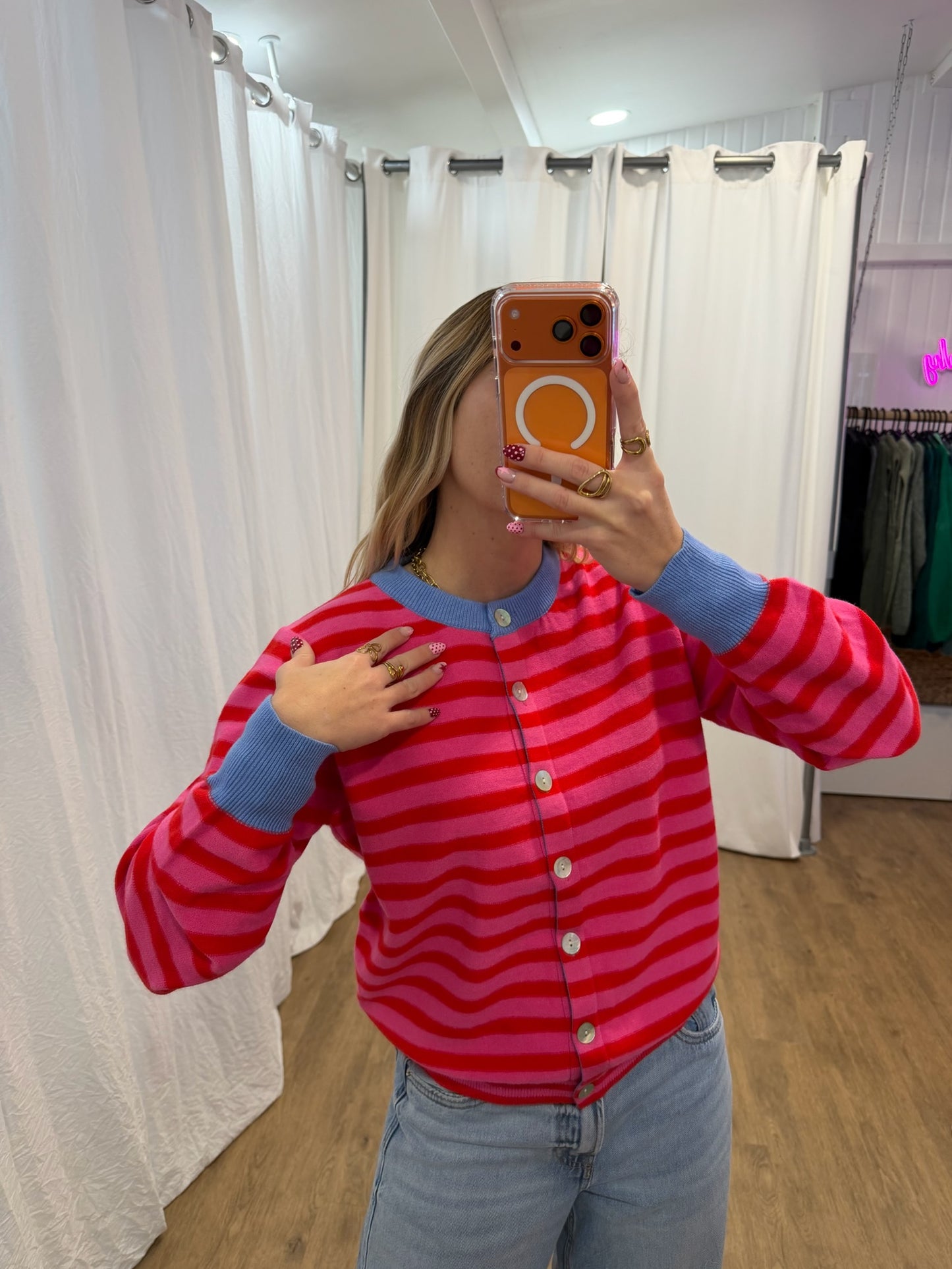 Gilet GIGI Rose/Rouge/Bleu