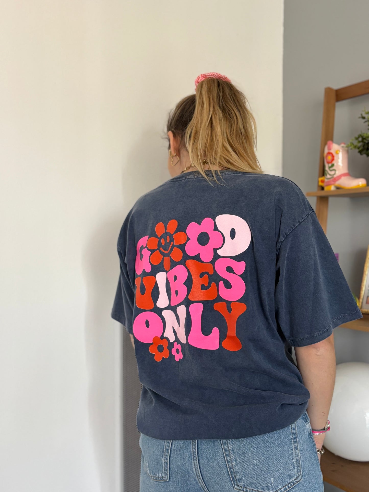 T-shirt GOOD VIBES ONLY Bleu marine