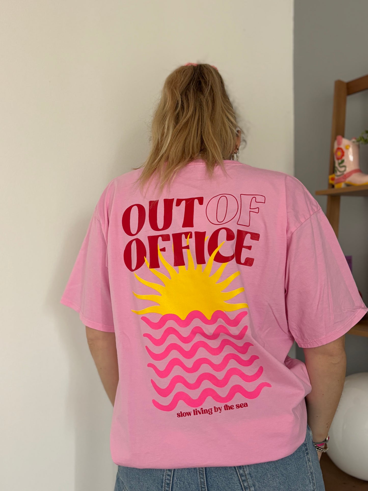 T-shirt OUT OF OFFICE Rose baby