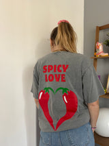 T-shirt SPICY LOVE Gris ••