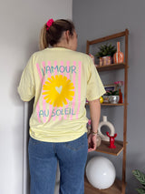 T-shirt AMOUR AU SOLEIL Jaune