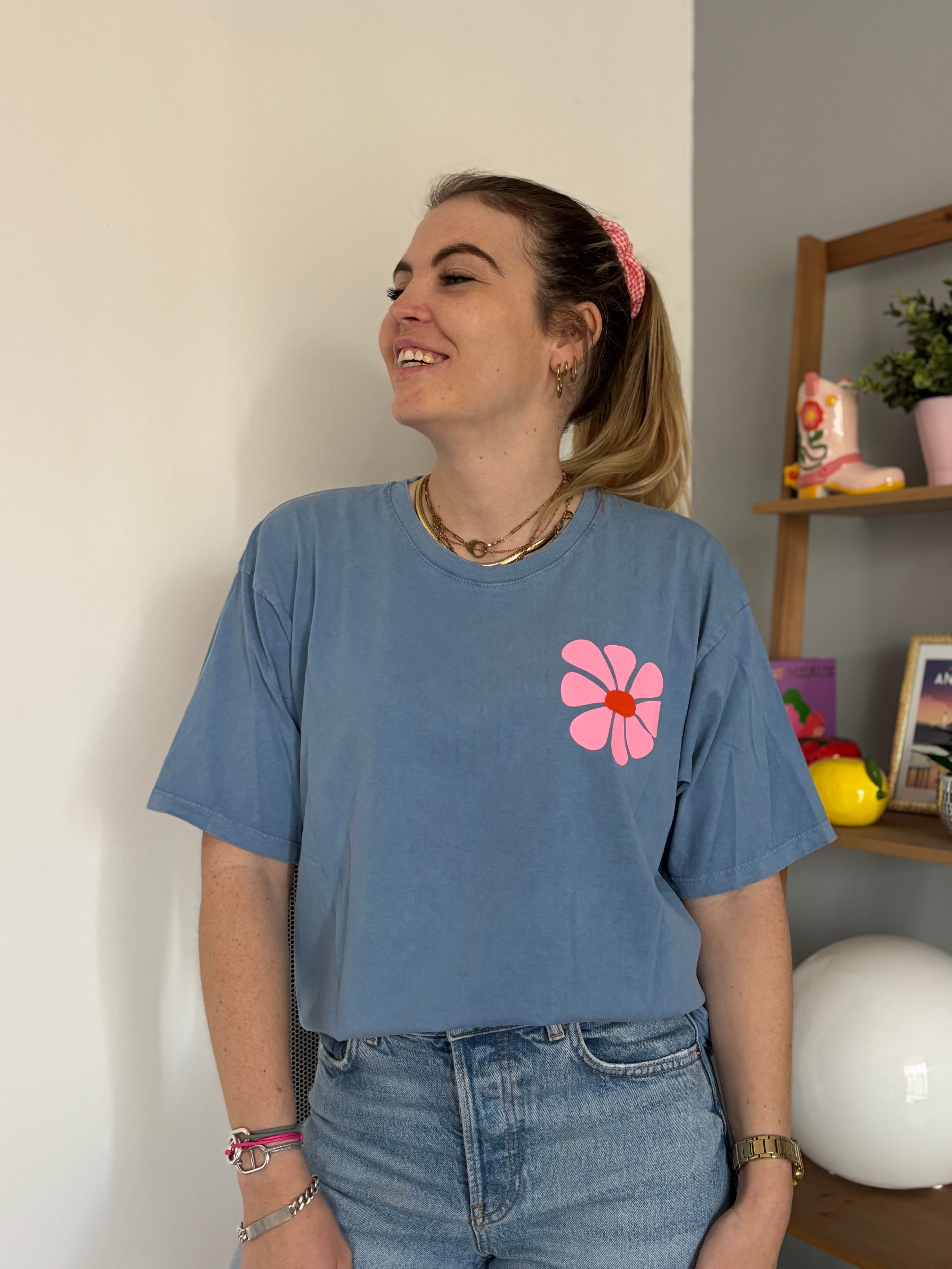 T-shirt MADE FOR MORE Bleu ••