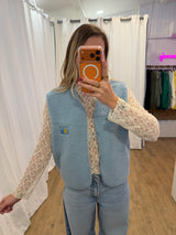 Gilet sans manches ANNA Bleu ciel