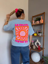 T-shirt SOLEIL (NEW FLUO) Bleu ciel