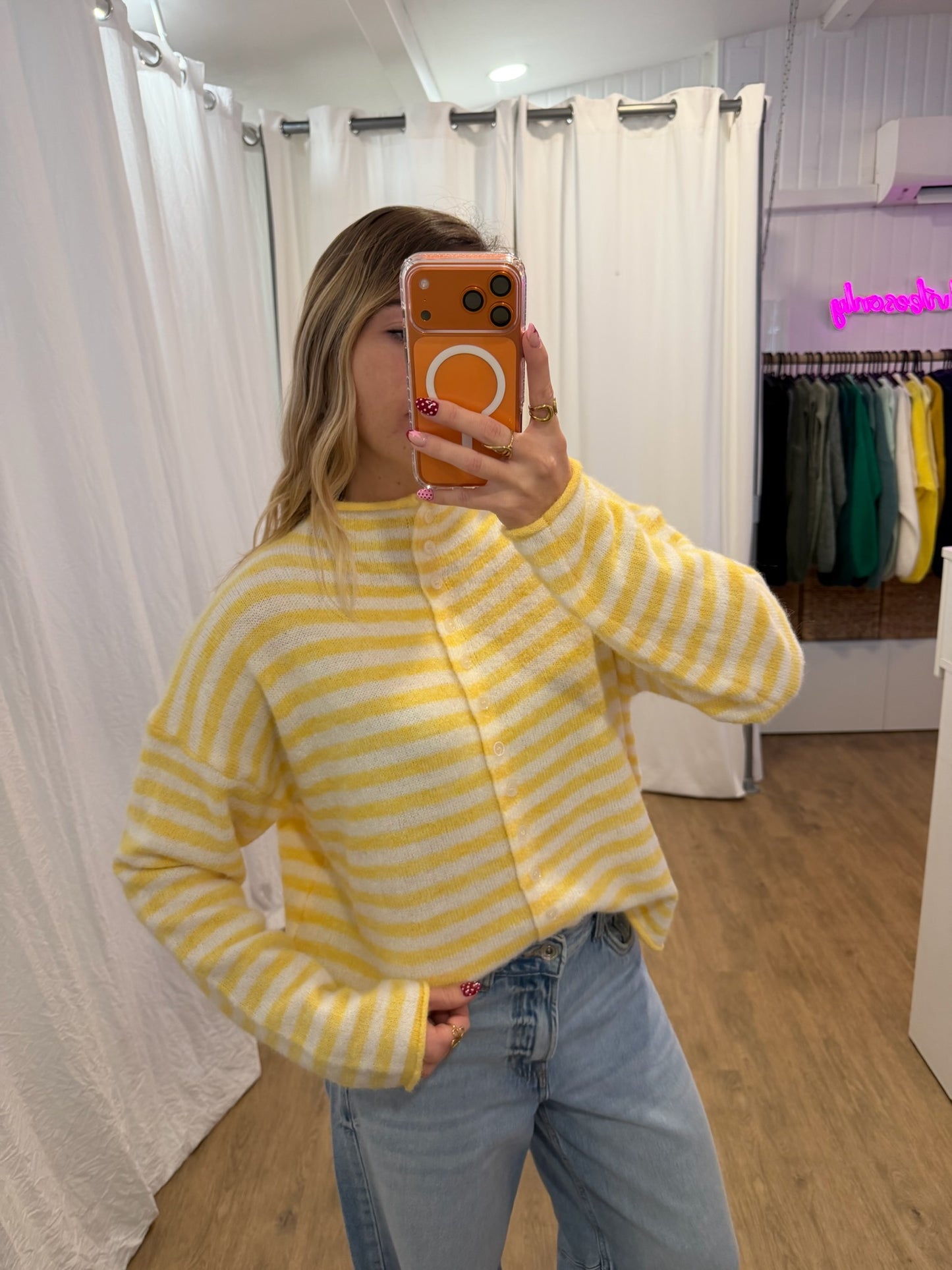 Gilet marinière NOÉLIE Jaune