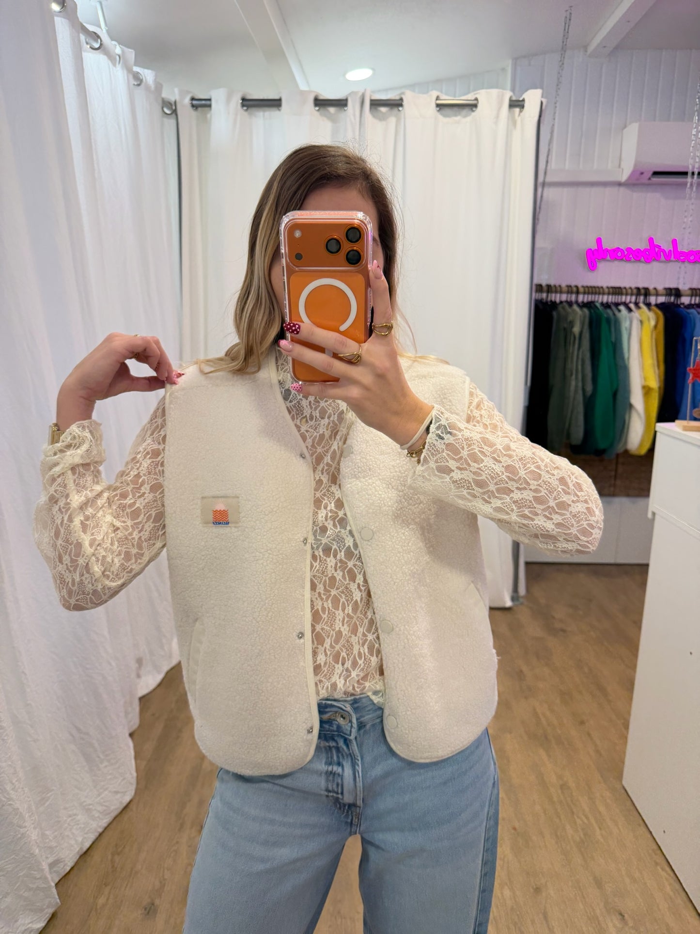 Gilet sans manches ANNA Écru