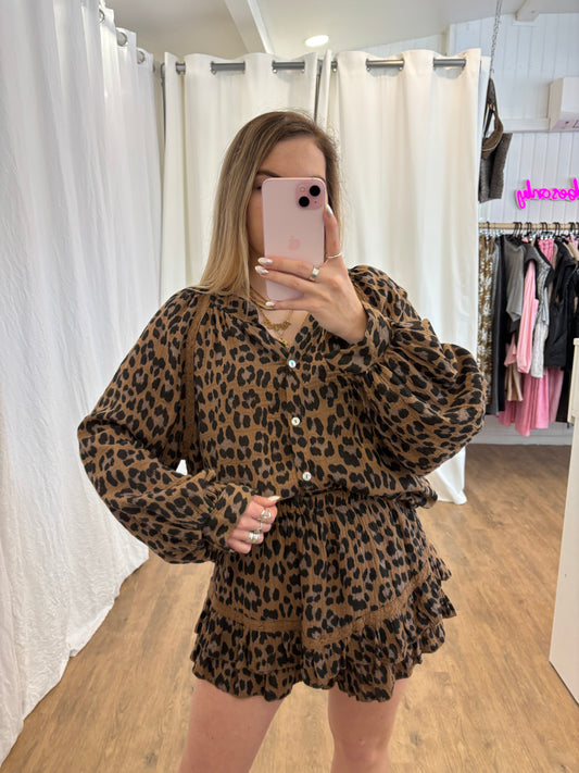 Blouse LYA Léopard Camel