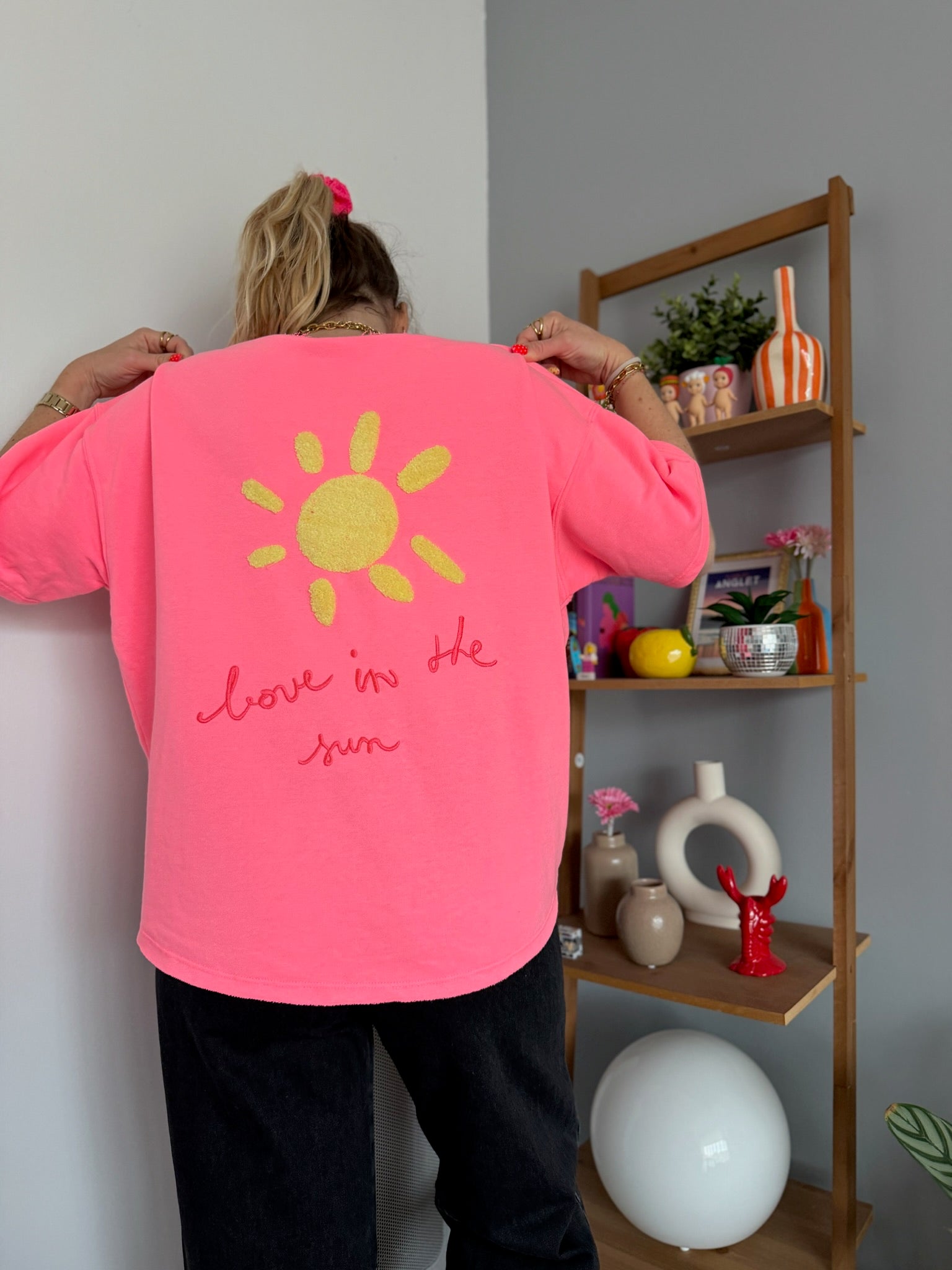 Sweat LOVE IN THE SUN Rose fluo