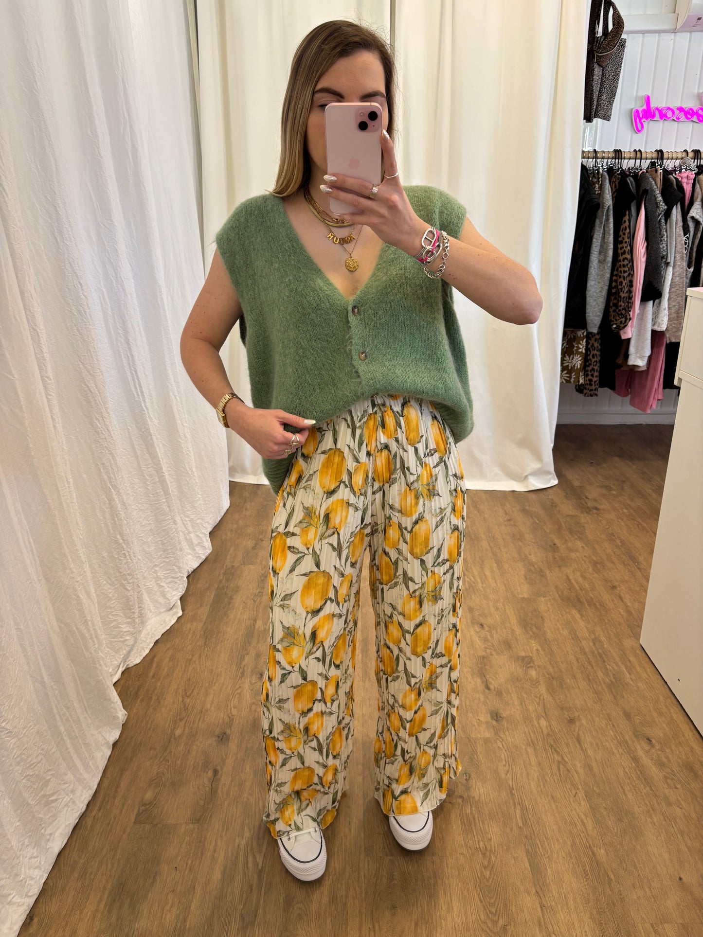5 - Pantalon plissé BILI Citrons