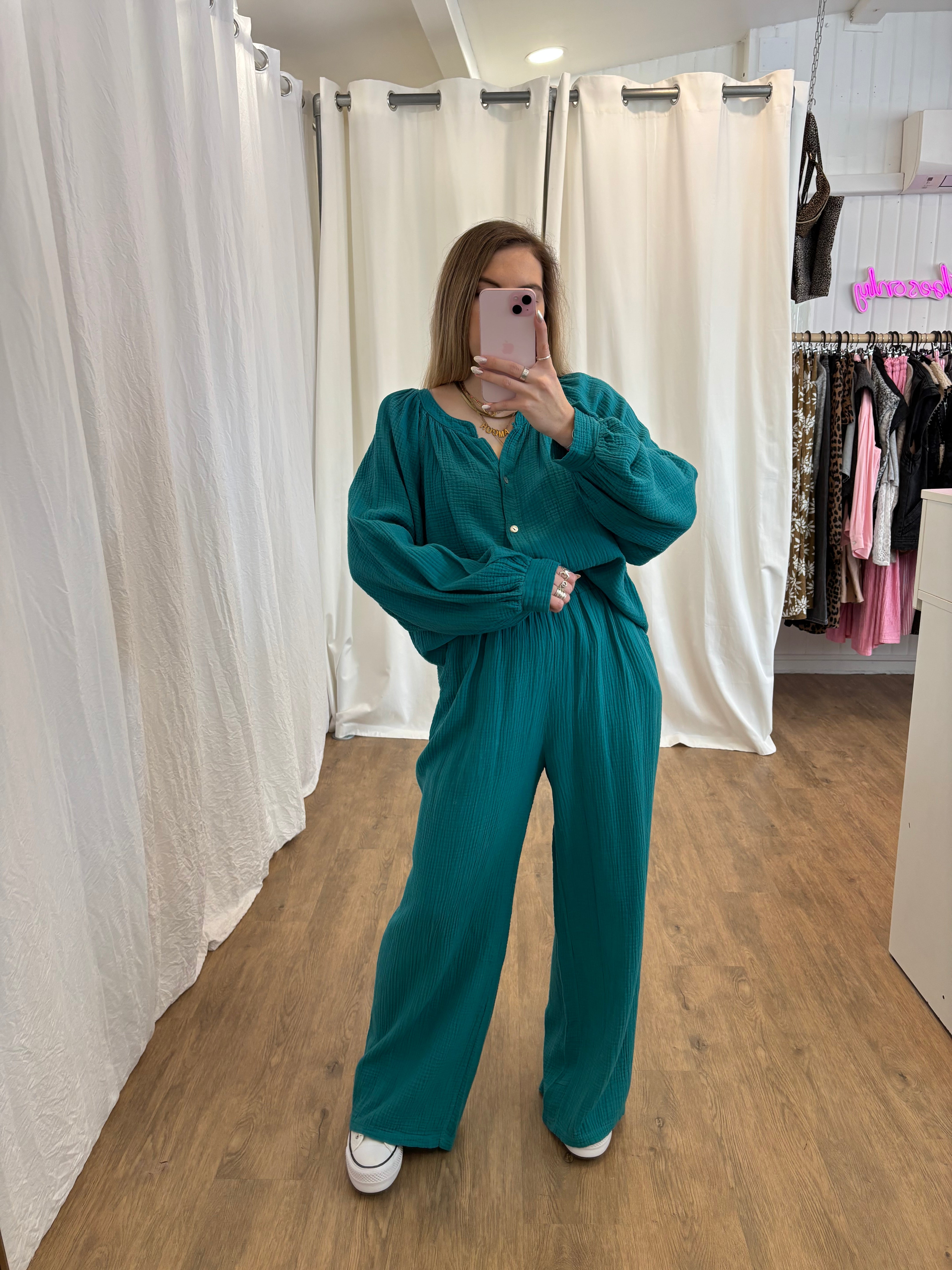 Pantalon LYA Bleu canard