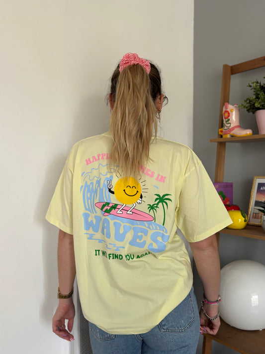 T-shirt WAVES Jaune