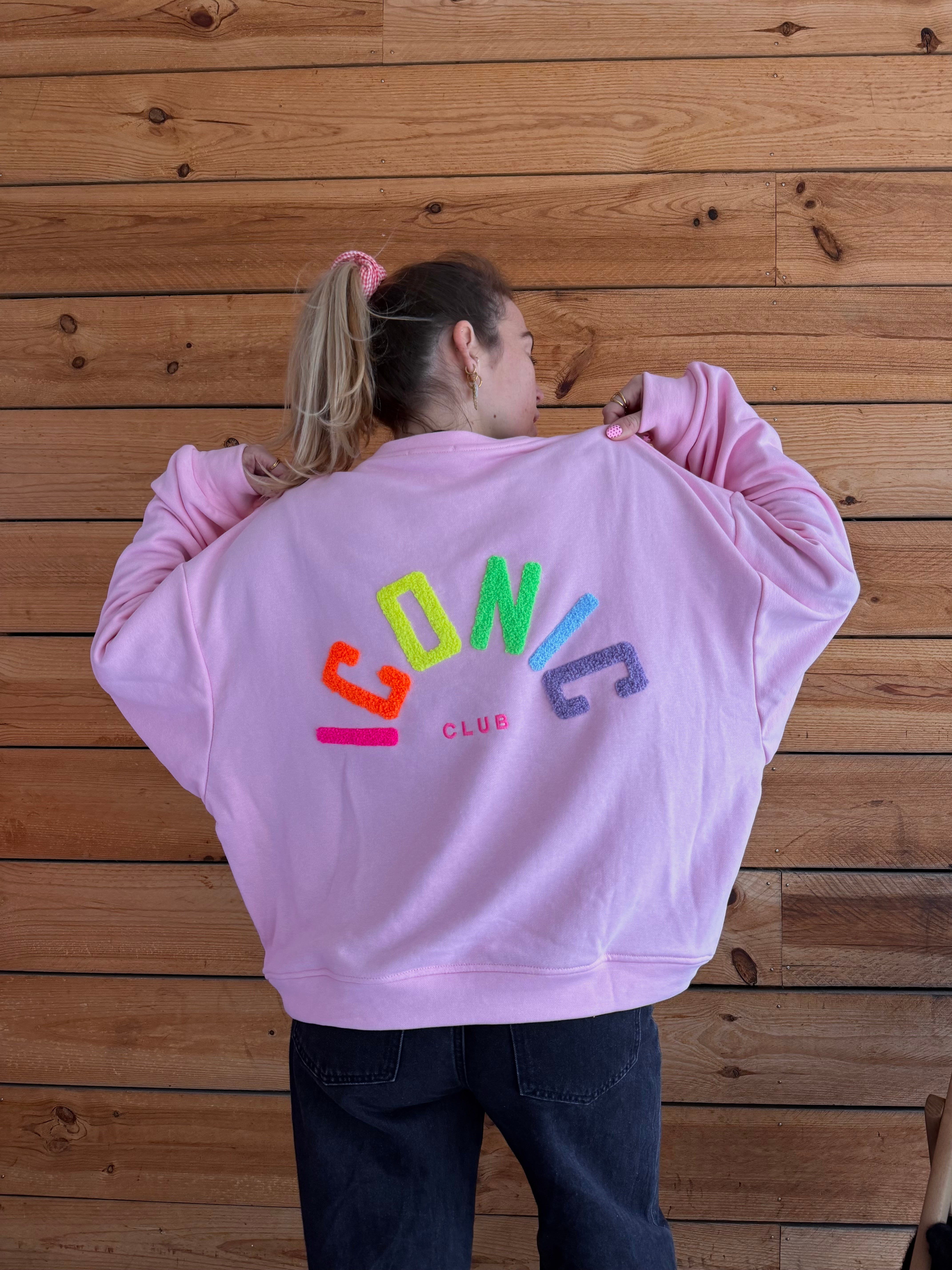 Sweat ICONIC Rose + Multicolore