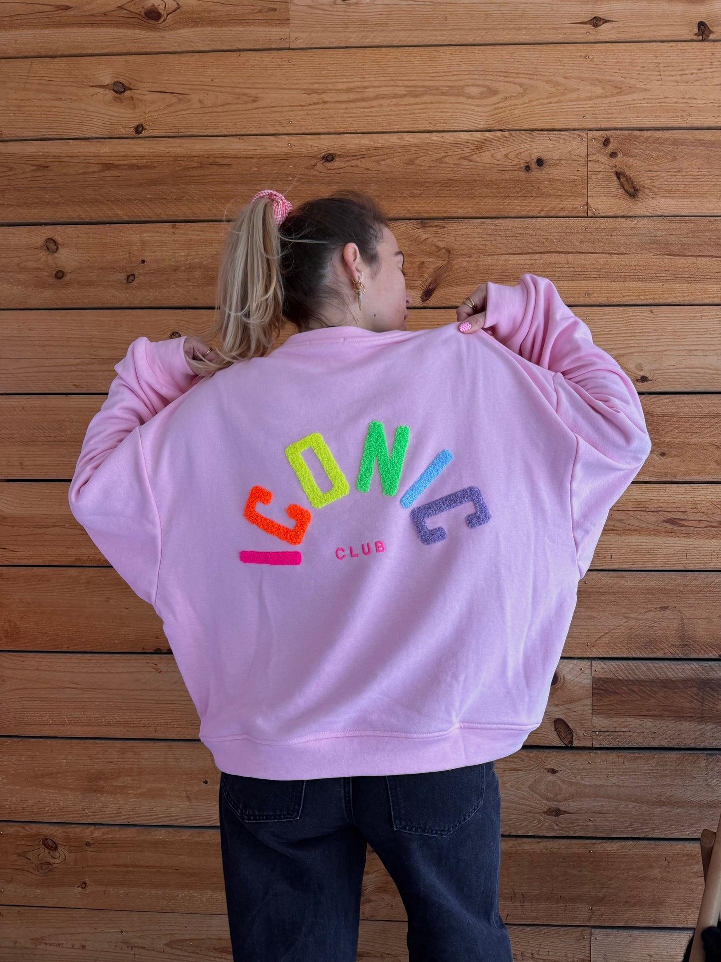 Sweat ICONIC Rose + Multicolore