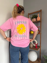 T-shirt AMOUR AU SOLEIL Rose