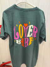 T-shirt LOVE BABE Vert bouteille