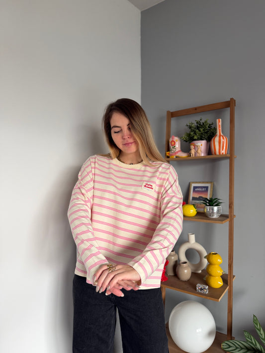 T-shirt manches longues RETRO Rose