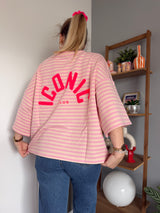 T-shirt marinière ICONIC Rose + Beige