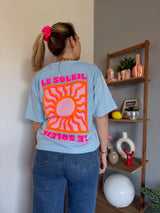 T-shirt SOLEIL (NEW FLUO) Bleu ciel