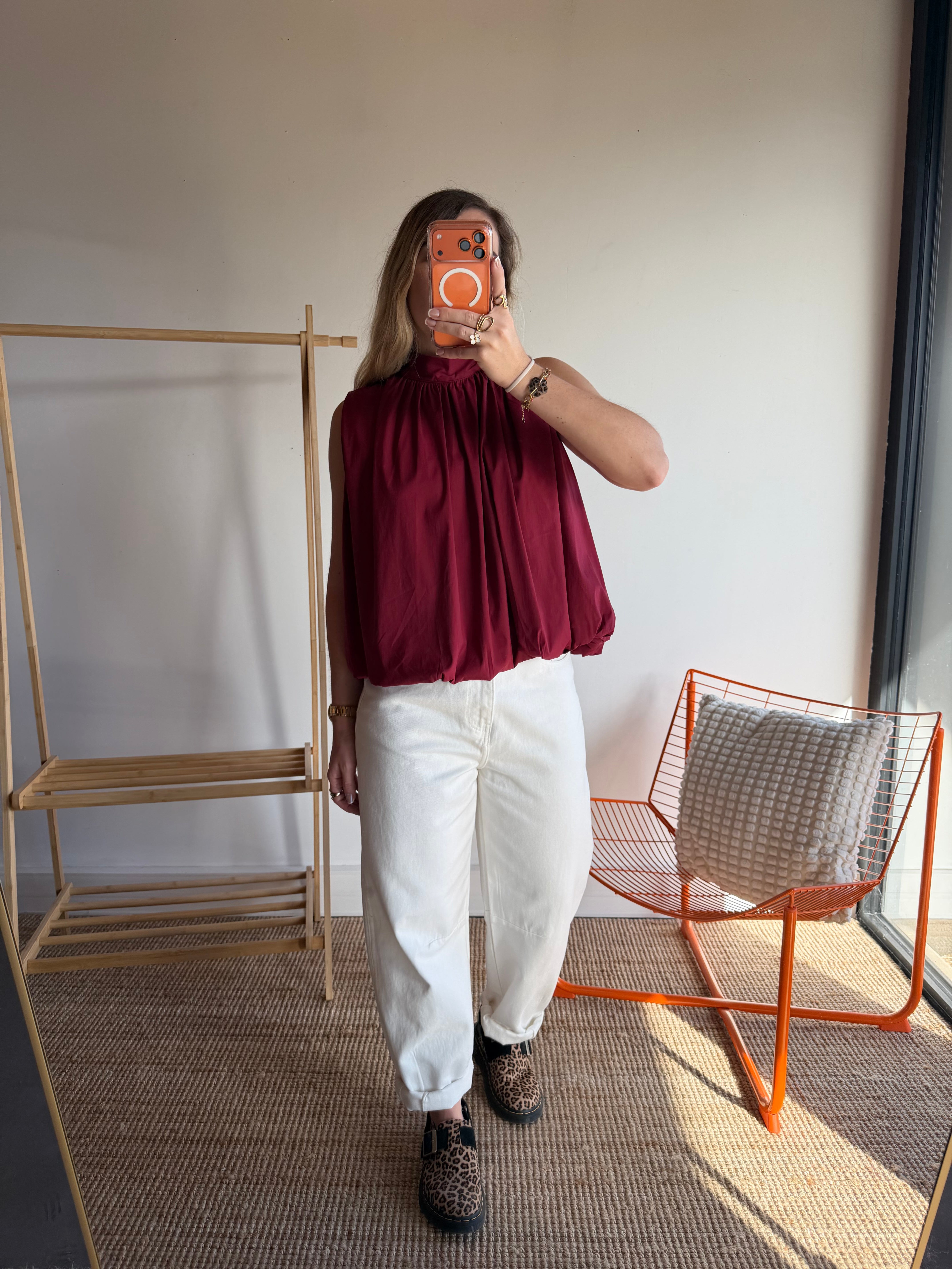 Top CARLA Rouge Bordeaux