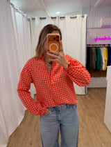 Blouse LENNY vichy rouge