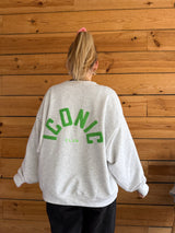 Sweat ICONIC Gris + Vert