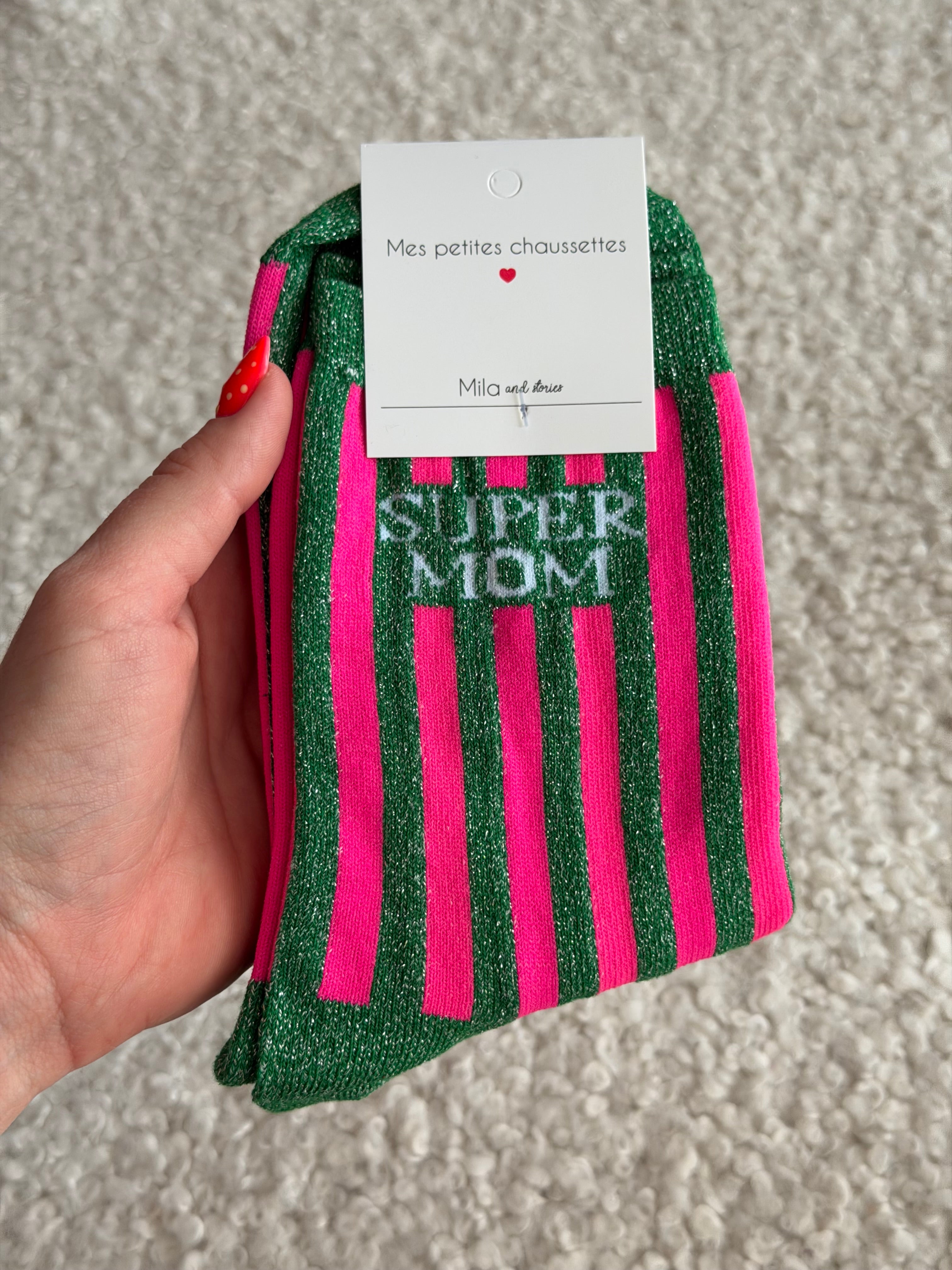 Chaussettes montantes SUPER MOM