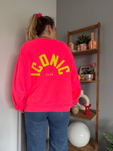 Sweat ICONIC Rose fluo + Jaune