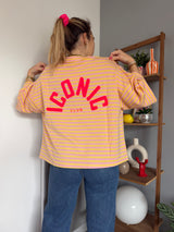 T-shirt marinière ICONIC Jaune + Rose