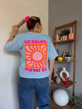 T-shirt SOLEIL (NEW FLUO) Bleu ciel