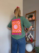 T-shirt SOLEIL (NEW FLUO) Vert bouteille