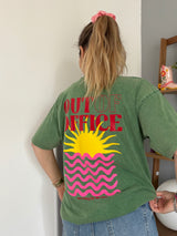 T-shirt OUT OF OFFICE Vert
