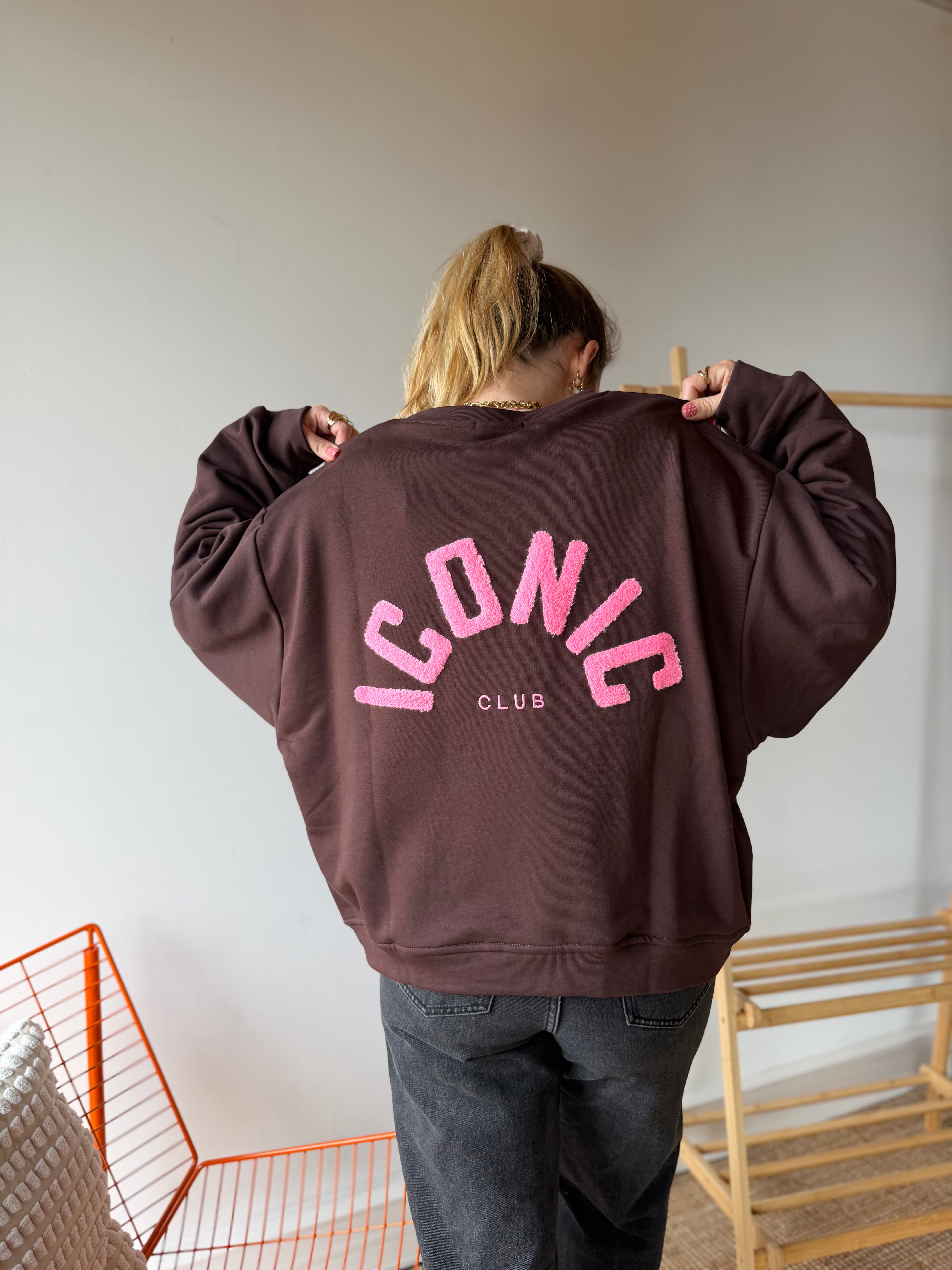 Sweat ICONIC CLUB Chocolat